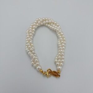 Napier‎ Bracelet, Twisted Beaded Bracelet, Faux Pearl Bracelet, Wedding